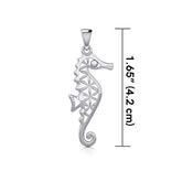 Flower of Life Seahorse Silver Pendant TPD5299 - Pendant